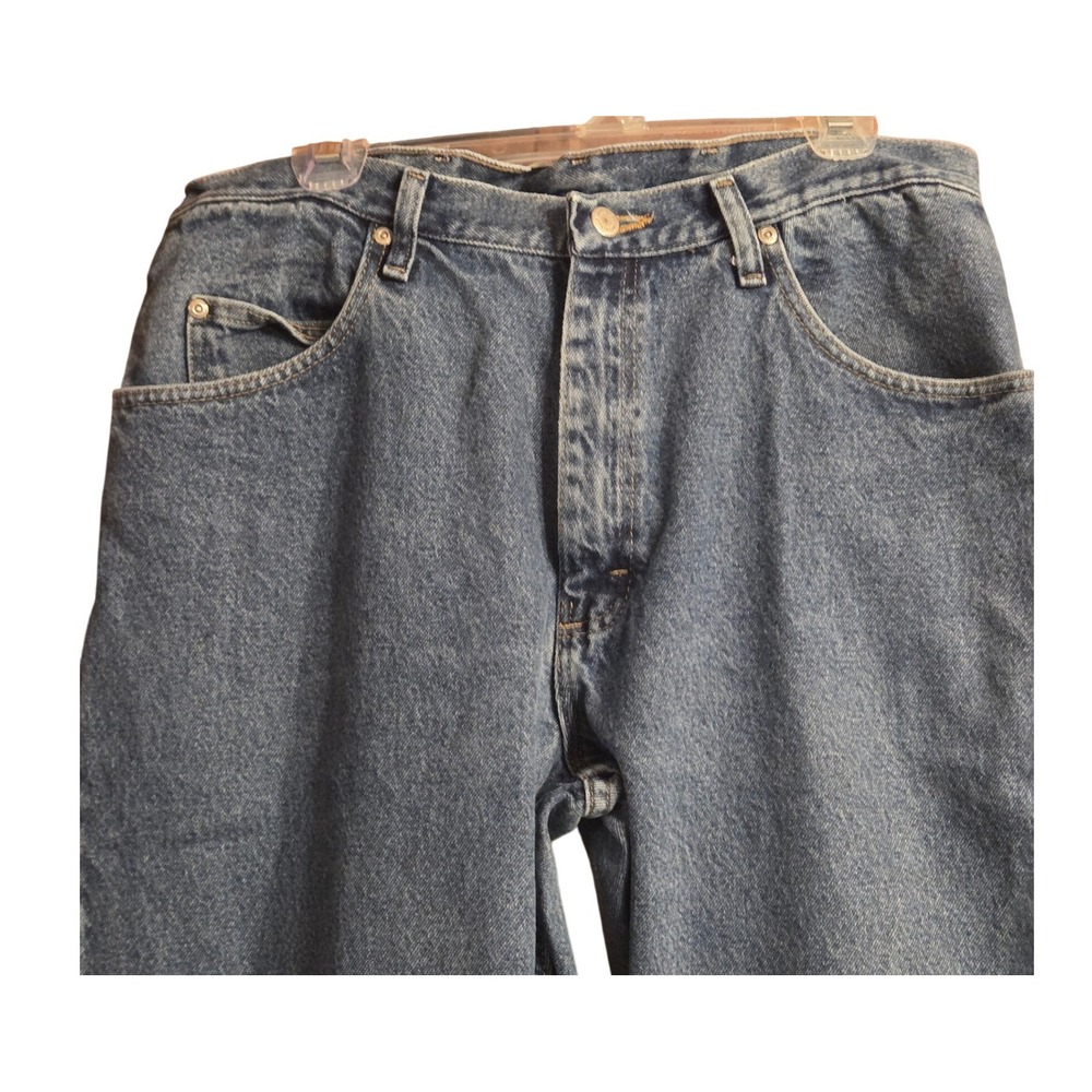 Wrangler Authentic Jeans Mens 36x32 Blue Relaxed Fit Dark Wash  9760WDR Denim